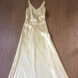 Faviana Light Yellow/Gold Gown